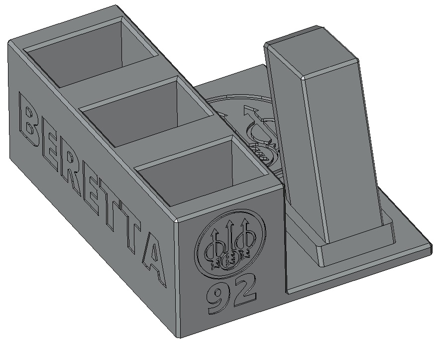 Stojánek do trezoru na Beretta 92 a 3 zásobníky