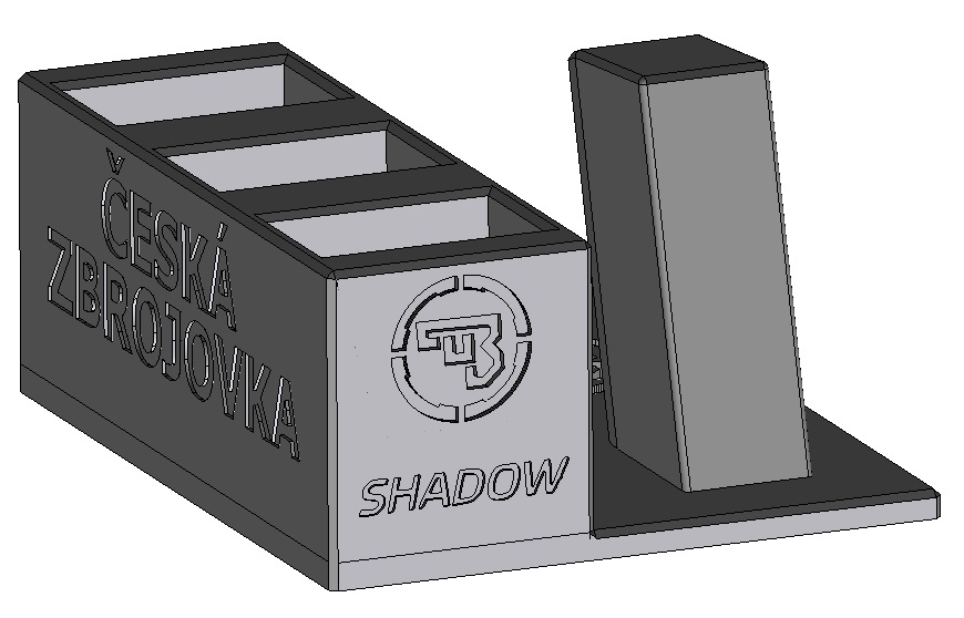 Stojánek do trezoru na CZ 75 SHADOW a 3 zásobníky