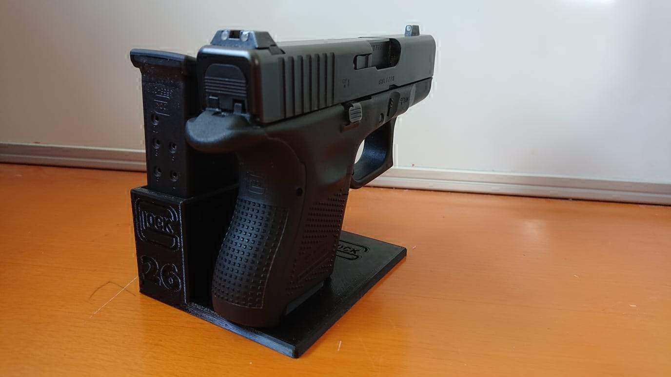 Stojánek do trezoru na Glock 26 a 2 zásobníky