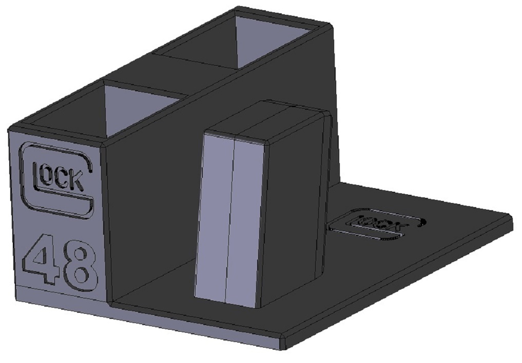 Stojánek do trezoru na Glock 48 a 2 zásobníky