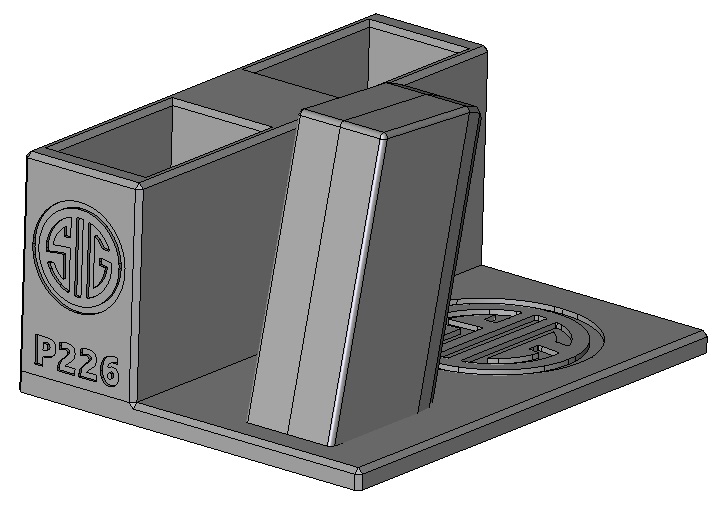 Stojánek do trezoru na Sig Sauer P226 + 2 zásobníky