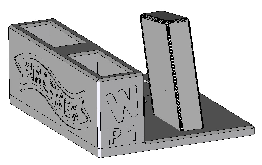 Stojánek do trezoru na Walther P1 + 2 zásobníky